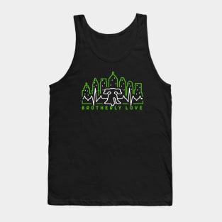 Philly Fan Kelly Green White Philadelphia Brotherly Love Liberty Bell Philly Fan Art Tank Top